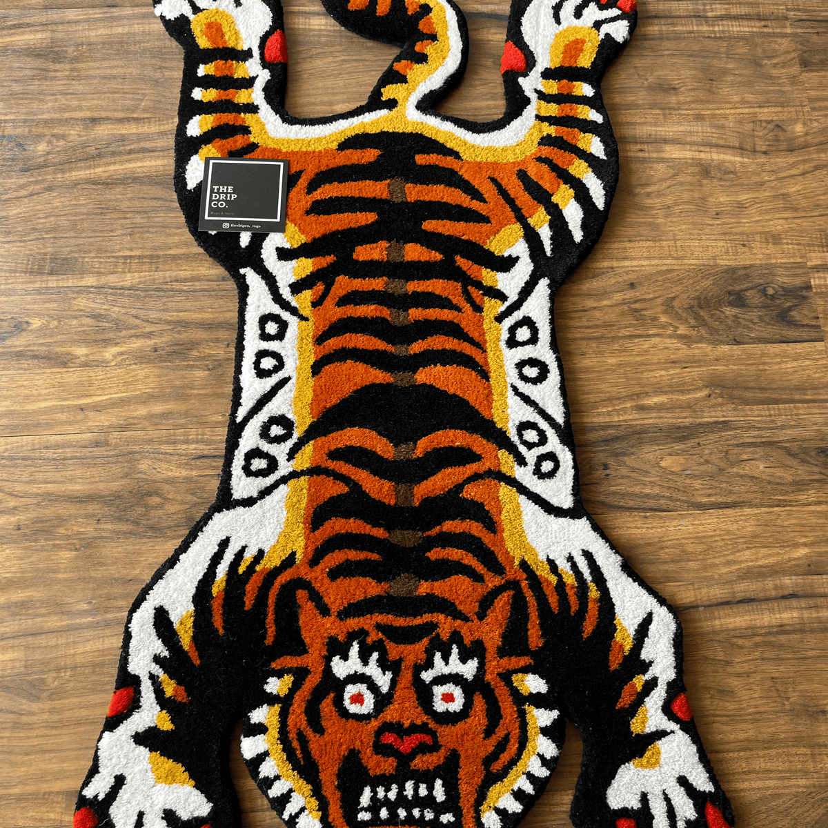 BRISTOL TIGER LARGE RUG MAT (BLACK FREE) Flat Tiger Rug BRISTOL TIGER LARGE RUG MAT (BLACK FREE) Flat Tiger Rug