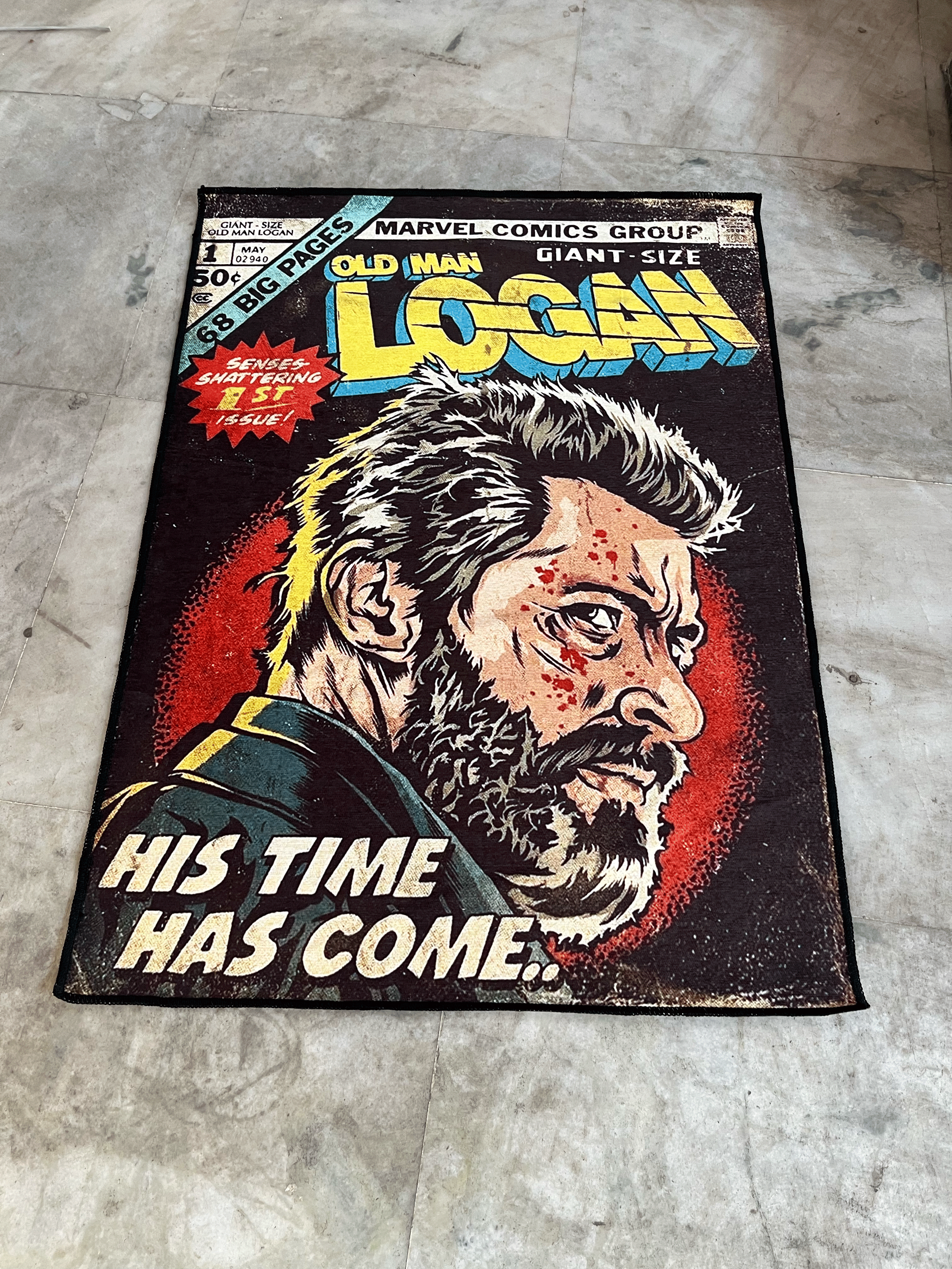 Logan Magazine Printed Washable Rug