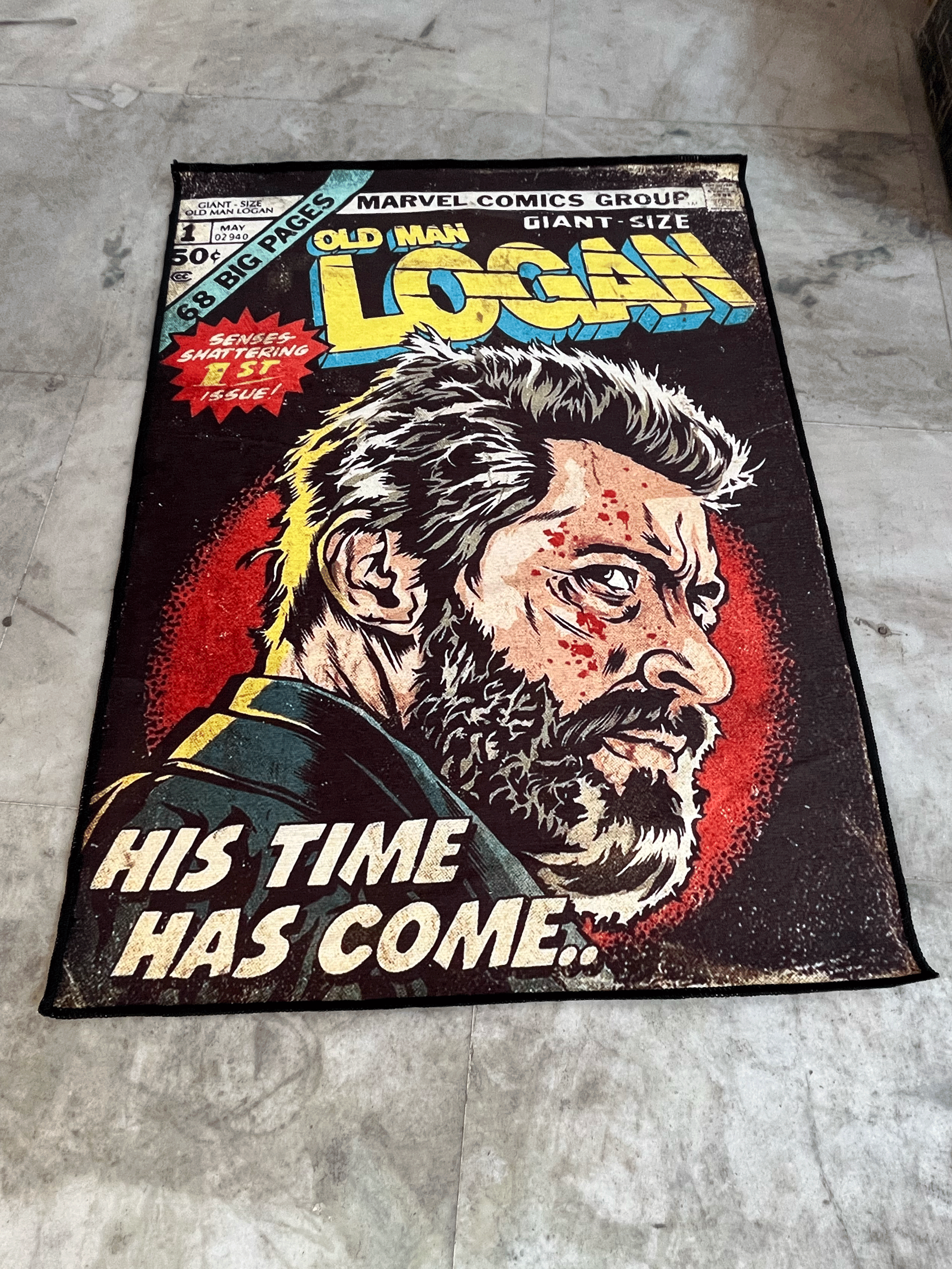Logan Magazine Printed Washable Rug