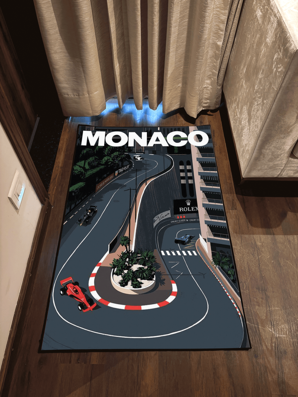 Monaco F1 fan art Printed Washable Rug
