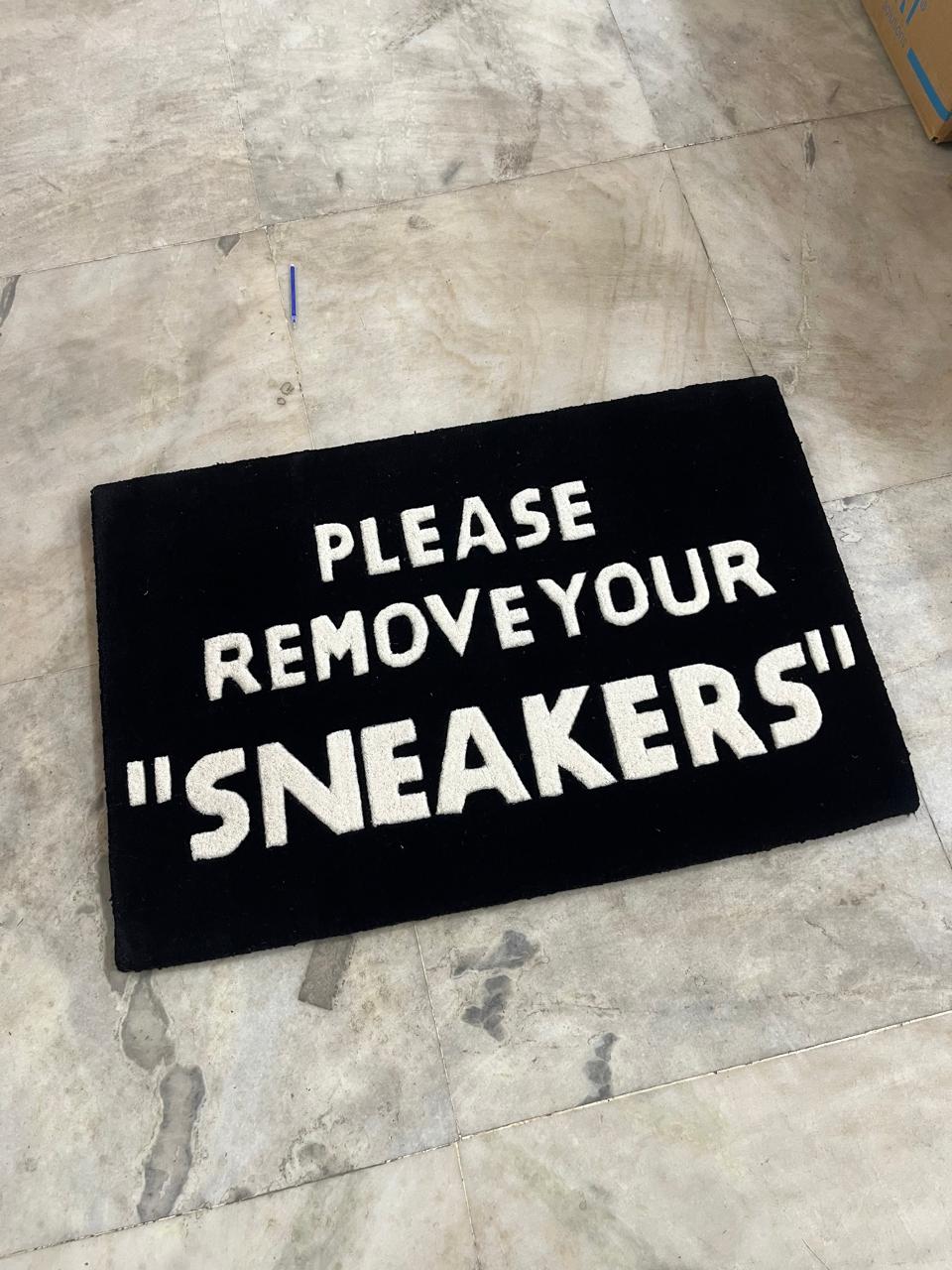 Remove your Sneakers Hand Tufted Rug